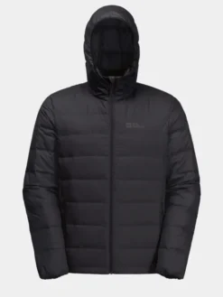 Jack Wolfskin Kurtka puchowa Ather Down Hoody 1207671 Czarny Regular Fit
