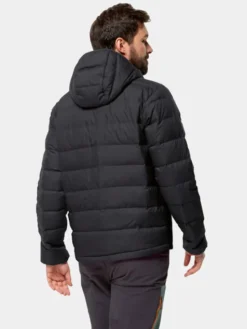 Jack Wolfskin Kurtka puchowa Ather Down Hoody 1207671 Czarny Regular Fit