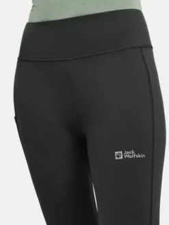 Jack Wolfskin Legginsy Klintal 1508901 Czarny Slim Fit