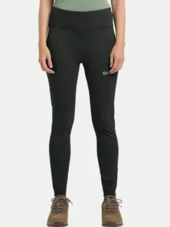Jack Wolfskin Legginsy Klintal 1508901 Czarny Slim Fit