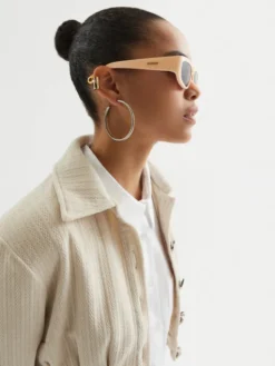 JACQUEMUS Okulary przeciwsłoneczne JAC2C2SUN Beżowy