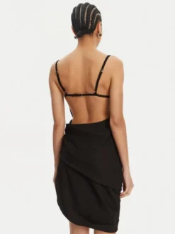 JACQUEMUS Sukienka koktajlowa 22E243DR106-1020 Czarny Regular Fit