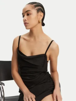 JACQUEMUS Sukienka koktajlowa 22E243DR106-1020 Czarny Regular Fit