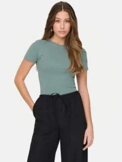 JDY T-Shirt Cirkeline 15307860 Niebieski Slim Fit