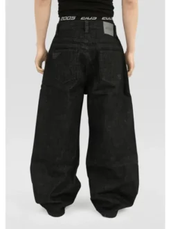 2005 Jeansy Ultra Baggy Fit Raw Denim Czarny Baggy Fit
