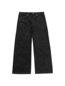 2005 Jeansy Ultra Baggy Fit Raw Denim Czarny Baggy Fit