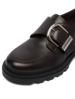 JENNY Loafersy CEO-295FF Bordowy