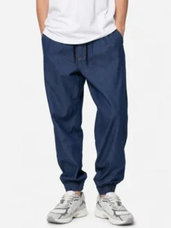 Jigga Wear Jeansy elastyczne na gumce dzins cienkie wygodne 132719 Niebieski Regular Fit