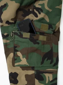 Jigga Wear Komplet kurtka przeciwdeszczowa i spodnie Mundur Militarny Taktyczny moro camo harcerstwo 130541 Zielony Regular Fit