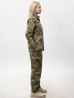 Jigga Wear Komplet kurtka przeciwdeszczowa i spodnie Mundur Militarny Taktyczny moro camo harcerstwo 130539 Brązowy Regular Fit
