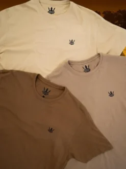 Jigga Wear Komplet t-shirtów Zestaw 3 T-Shirtów Jigga Wear Mini Crown Ciemno Brązowa / Brązowa / Beżowa M Beżowy Regular Fit