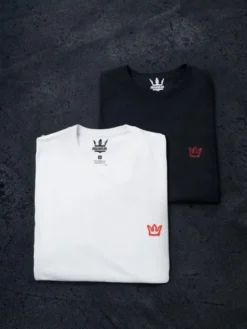 Jigga Wear Komplet t-shirtów Zestaw 2 T-Shirtów Męskich Czarny I Biały Jigga Wear Color Spray XXL Czarny Regular Fit