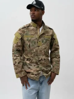 Jigga Wear Kurtka wielofunkcyjna Moro Camo Wojskowa bluza taktyczna do mundur ripstop 129990 Beżowy Regular Fit