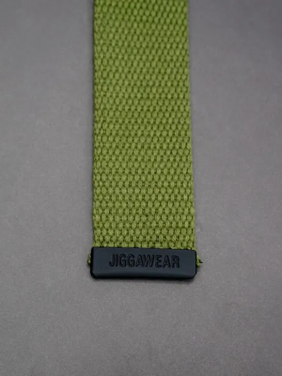 Jigga Wear Pasek Męski Pasek Parciany Oliwkowy Jigga Wear Simple Crown uni Zielony