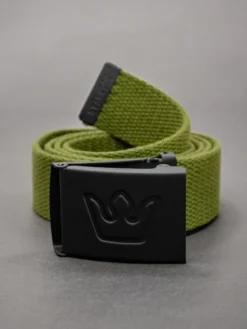 Jigga Wear Pasek Męski Pasek Parciany Oliwkowy Jigga Wear Simple Crown uni Zielony