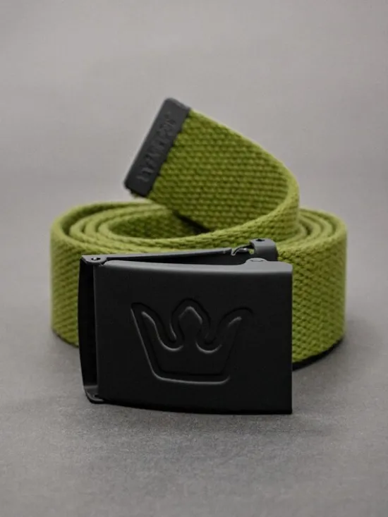 Jigga Wear Pasek Męski Pasek Parciany Oliwkowy Jigga Wear Simple Crown uni Zielony