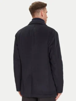 JOOP! Płaszcz wełniany 17 JO-48Gary 30048807 Granatowy Regular Fit