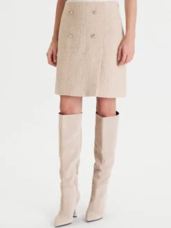 JOOP! Spódnica mini 58 253S58Saida 30047955 Beżowy Regular Fit