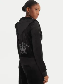 Juicy Couture Bluza Gothic Crown JCBAS126805 Czarny Slim Fit