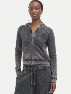Juicy Couture Bluza JCWAS226320 Czarny Regular Fit