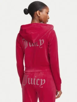 Juicy Couture Bluza Madison  JCWA122001 Czerwony Slim Fit