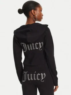 Juicy Couture Bluza Ola JCWAS125310 Czarny Slim Fit