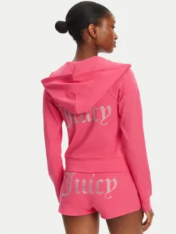 Juicy Couture Bluza Ola JCWAS125310 Różowy Slim Fit