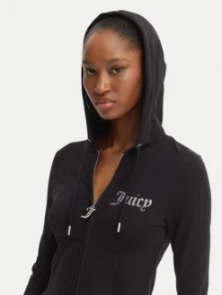 Juicy Couture Bluza Oola JCWAS126306 Czarny Slim Fit