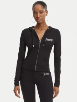 Juicy Couture Bluza Oola JCWAS126306 Czarny Slim Fit