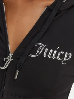 Juicy Couture Bluza Oola JCWAS126306 Czarny Slim Fit