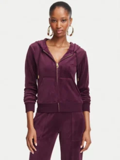 Juicy Couture Bluza Robertson JCAP176G Fioletowy Slim Fit
