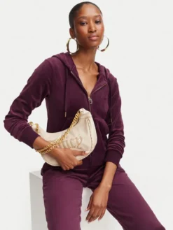 Juicy Couture Bluza Robertson JCAP176G Fioletowy Slim Fit