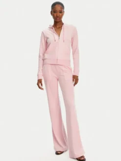 Juicy Couture Bluza Robertson JCAP176 Różowy Slim Fit
