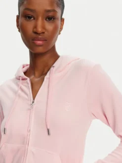Juicy Couture Bluza Robertson JCAP176 Różowy Slim Fit