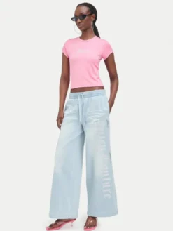 Juicy Couture Jeansy JCDBJ226962 Niebieski Wide Leg