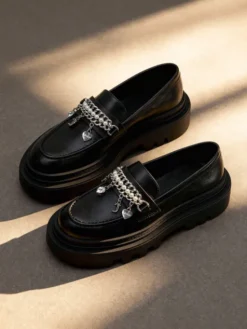 Juicy Couture Loafersy CEO-HY63020S-6A Czarny