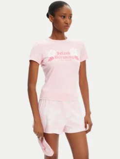 Juicy Couture Piżama Island Dreaming JCLPJ125507 Różowy Regular Fit