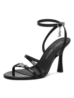 Juicy Couture Sandały EO-LS955554-8 Czarny