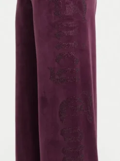Juicy Couture Spodnie dresowe Old Gothic JCWBJ226334 Fioletowy Regular Fit