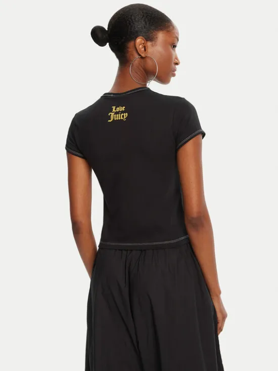 Juicy Couture T-Shirt JCNCT225460 Czarny Regular Fit