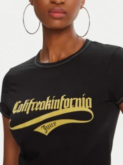 Juicy Couture T-Shirt JCNCT225460 Czarny Regular Fit