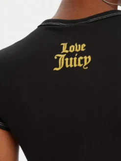 Juicy Couture T-Shirt JCNCT225460 Czarny Regular Fit