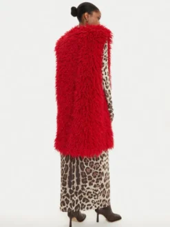 Just Cavalli Bezrękawnik 77PAS428 Czerwony Loose Fit