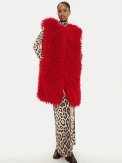 Just Cavalli Bezrękawnik 77PAS428 Czerwony Loose Fit
