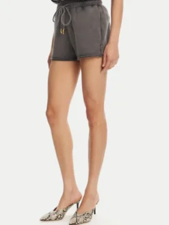 Just Cavalli Szorty sportowe 78PADE10 Czarny Loose Fit