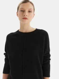 KAOS Sweter RI1KT003 Czarny Regular Fit
