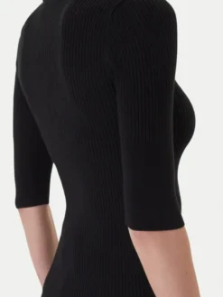 KAOS Sweter RI1NT053 0001 Czarny Regular Fit