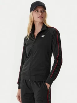 Kappa Bluza 301PSC0 Czarny Slim Fit