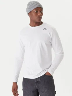 Kappa Komplet longsleeve Logo Saro 37216LW Biały Regular Fit