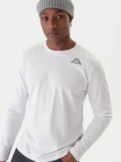 Kappa Komplet longsleeve Logo Saro 37216LW Biały Regular Fit